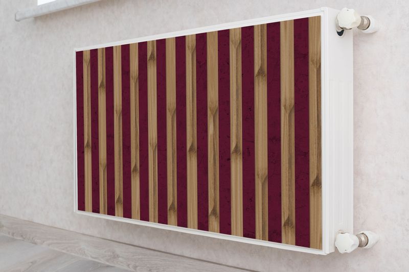 Mata Magnetyczna Na Grzejnik Lamele 3D Imitacja Drewna 80cm x 60cm zdjęcie 4