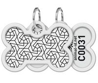 Collar Waudog Smart Id Zawieszka Z Qr-Paszportem Kość 4X3Cm Geometria