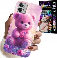 ETUI DO MOTOROLA G32 - SŁODKI MIŚ NA RÓŻOWYM TLE, CASE + FOLIA