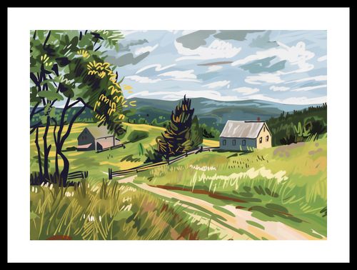 Plakat 42x29,7cm Bujna Wieś na Arena.pl