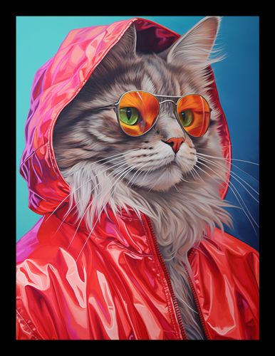 Plakat 15x20cm Kot w Stylu na Arena.pl