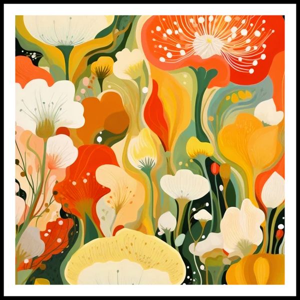 Plakat 70x70cm Kwiatowy Raj zdjęcie 3