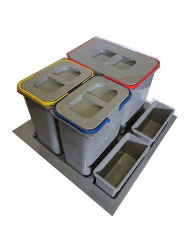 KOSZE NA ŚMIECI + NAKLEJKI REJS PRAKTIKO DO 600mm POTRÓJNY - 1X15L / na Arena.pl