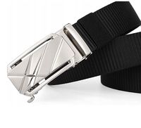 Pasek Męski Nylonowy w Kolorze Czarnym 120cm