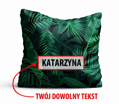 Poduszka Dekoracyjna KWIATY  z Twoim napisem K09 na Arena.pl