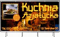 BANER REKLAMOWY 300x150 cm różne wzory projekt w cenie KUCHNIA AZJATYCKA