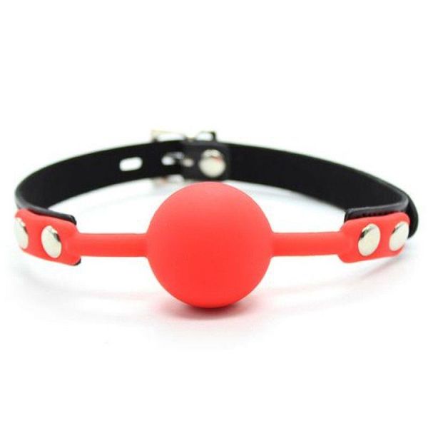Ball Gag + Block (rosso) zdjęcie 1