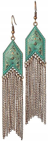 Kolczyki Długie Modne Boho Orientalne Retro Vintag  P6 zdjęcie 4