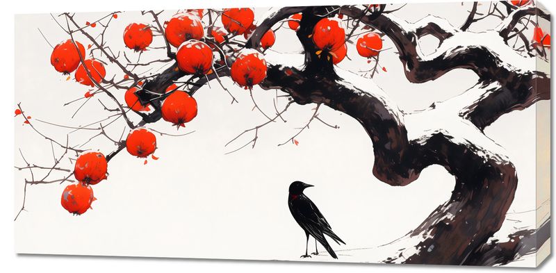 Obraz 100x50cm Kruk przy Drzewie zdjęcie 1