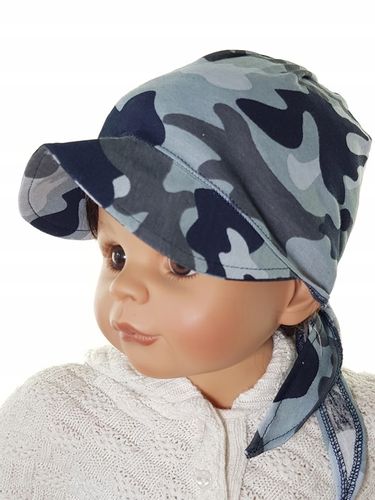 POLSKA UNIWERSALNA CZAPKA CHUSTKA CHUSTECZKA NA GŁOWĘ Z DASZKIEM 40 WZORÓW na Arena.pl