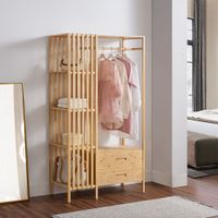 Wieszak na ubrania szafa otwarta garderoba regał z szufladami