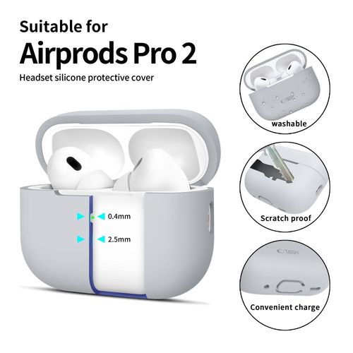 tech-protect silicone apple airpods pro 1 / 2 crayon grey na Arena.pl