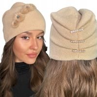 CZAPKA DAMSKA JESIEŃ ZIMA WIOSNA CIEPŁA WYGODNA KOBIECA ELEGANCKA KOL 2982