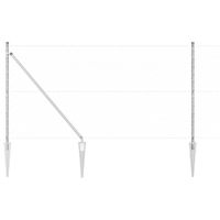 Ogrodzenie z słupkami Srebrny 1.4 x 100 m Stal pokryta PCV