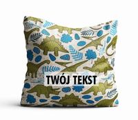 Poduszka DZIECIĘCA z Twoim napisem PD49 zielone dinozaury