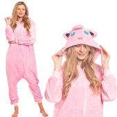 Piżama Damska Kostium Kigurumi Onesie Jiggly Puff Pokemon Różowy 165-175  L