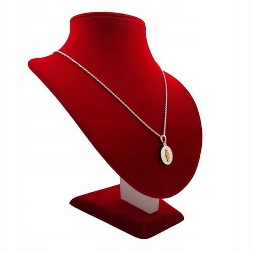 SREBRNY ŁAŃCUSZEK KORDEL + MEDALIK 925 PREZENT NA KOMUNIĘ CHRZEST + GRAWER na Arena.pl