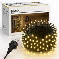 LAMPKI CHOINKOWE 300 LED ZEW./WEW. MOCNE - STAŁE ŚWIATŁO 26m BIAŁY CIEPŁY
