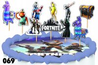 TOPPERY NA TORT OZDOBNE DEKORACJA ZESTAW - FORTNITE GRY BAJKA 10szt.