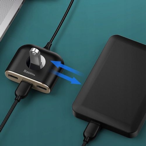 BASEUS HUB PRZEJŚCIÓWKA ROZDZIELACZ 3x USB 2.0/USB 3.0 KABEL PRZEWÓD USB 1m na Arena.pl
