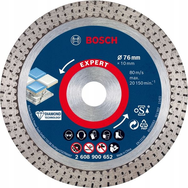 BOSCH TARCZA DIAMENTOWA DO PŁYTEK 76MM zdjęcie 5