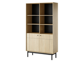 Nowoczesny Regał Otwarty z Szafkami 103 cm Dąb Linea JAPI PS - 2 Kolory