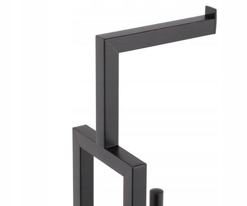 Stojak na papier toaletowy z uchwytem i szczotka do WC czarny loft na Arena.pl