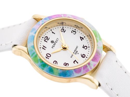 ZEGAREK DZIECIĘCY PERFECT LP195-05 - KOMUNIJNY - biały (zp812b) na Arena.pl