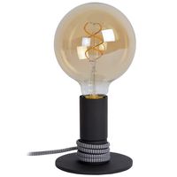 Nocna LAMPKA stojąca MARIT 45576/01/30 Lucide stołowa LAMPA metalowa czarna