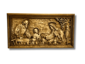 Płaskorzeźba Święta Rodzina VI Drewniana Prezent na Ślub Pamiątka Obraz 50