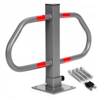 BLOKADA PARKINGOWA SKŁADANA ZAPORA 50cm NA KLUCZ Z ODBLASKOWYMI PASAMI