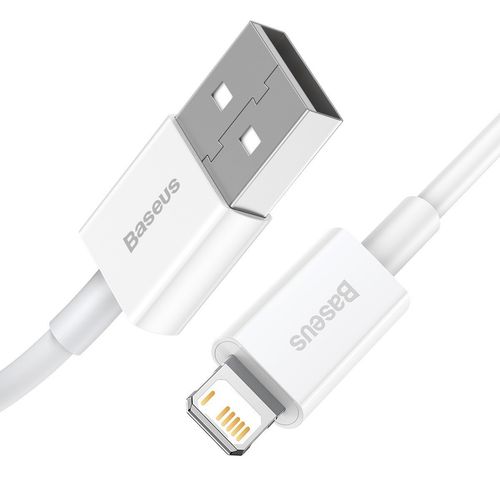 Kabel USB do Lightning Baseus Superior Series, 2.4A, 1m (biały) na Arena.pl