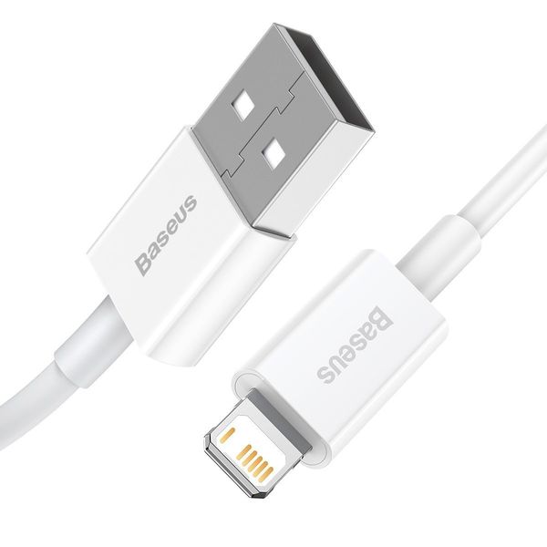Kabel USB do Lightning Baseus Superior Series, 2.4A, 1m (biały) zdjęcie 3