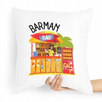 Poduszka Prezent Dla Barmana Najlepszy Barman Z Nadrukiem Ze Zdjęciem