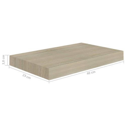 Półka ścienna, kolor dębowy, 40x23x3,8 cm, MDF na Arena.pl