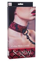 scandal collar with leash black