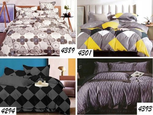 POŚCIEL KOMPLET SYPIALNIA 160x200 BAWEŁNA SATYNOWA 2X POSZEWSKI 70x80 WZORY na Arena.pl