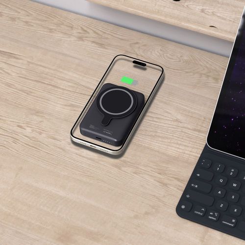 Powerbank 10000mAh MagSafe USB-C 15W z kablem USB-C - czarny na Arena.pl