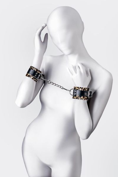 Anonymo handcuffs, PU leather, print, 19.5 cm zdjęcie 2