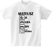 Koszulka T-shirt Je Śpi Gra z imieniem