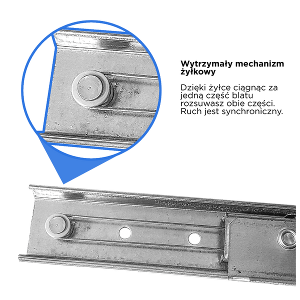 Prowadnica do stołu synchroniczna-linka, 650  mm zdjęcie 2