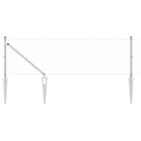 Ogrodzenie z słupkami Srebrny 0.6 x 25 m Stal