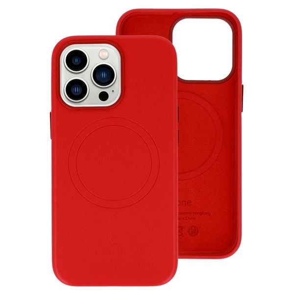 MagSafe Leather Case Iphone 14 Czerwony zdjęcie 1