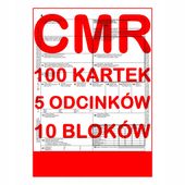 cmr list przewozowy 100 kartek - 5 odcinków - 20 kompletów - 10 szt.