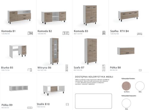 Półka wisząca 80 cm B9 system B na Arena.pl
