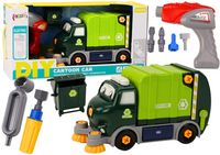 Śmieciarka Kreskówkowa Do Skręcania Ruchoma DIY Zielony