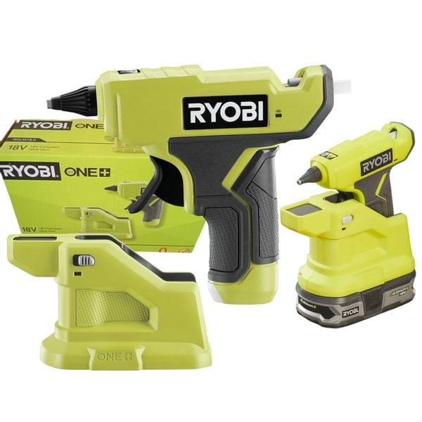 RYOBI AKUMULATOROWY PISTOLET DO KLEJU NA GORĄCO 7MM STACJA DOKUJĄCA RGLM18 zdjęcie 7