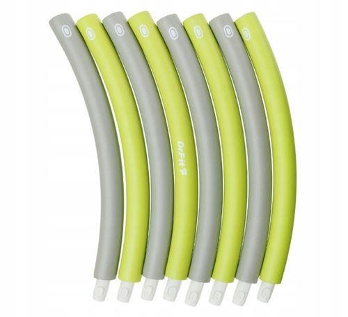 DrFit Hula Hop klasyczne składane odchudzające cardio ø100cm szaro-zielone na Arena.pl