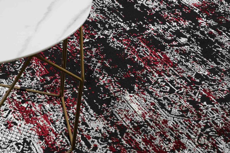 RUG/LU/LEAN/ORNAMENT/ANTHRACITE+RED/80x150 zdjęcie 3