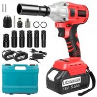 Akumulatorowy klucz udarowy do kół mocny 650NM 18V 5500mah